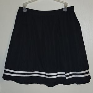 Black and white varsity skirt